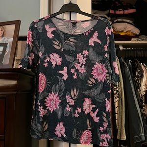 Green floral Ann Taylor top